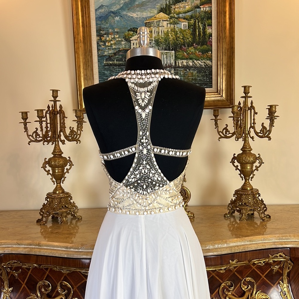 NWT Women’s formal Illusion rhinestone bodice evening prom dress - Picture 5 of 6